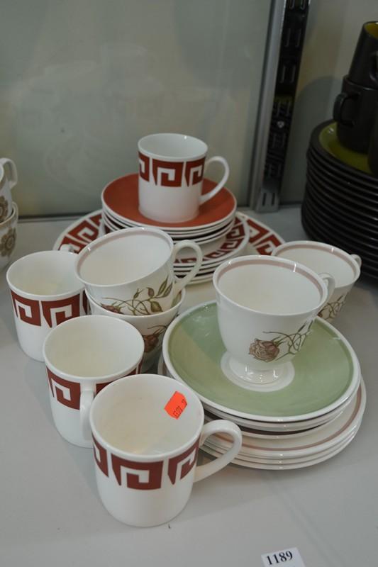 Appraisal: COLLECTION OF ASSORTED SUSIE COOPER CUPS AND SAUCERS INCL KEYSTONE