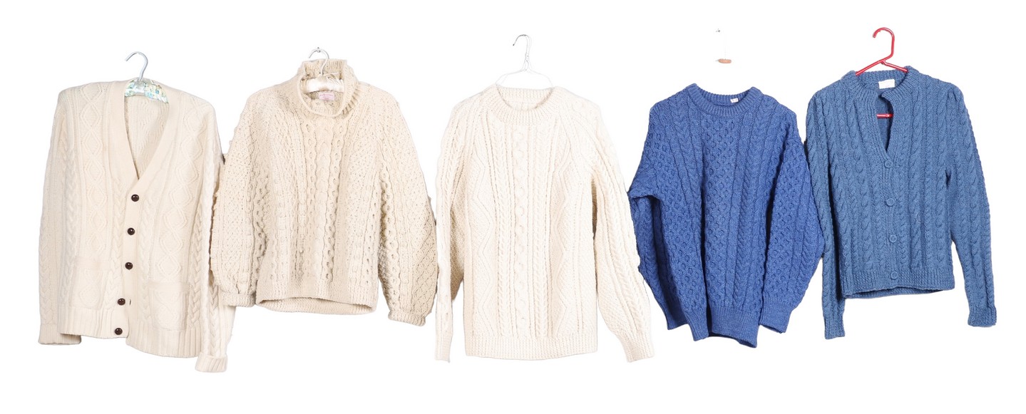 Appraisal: Fisherman sweaters to include Clansman English Sports Shop Bermuda knit