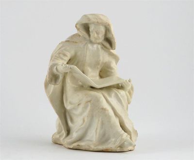 Appraisal: A Bow white-glazed figure of an Abbess seated in flowing