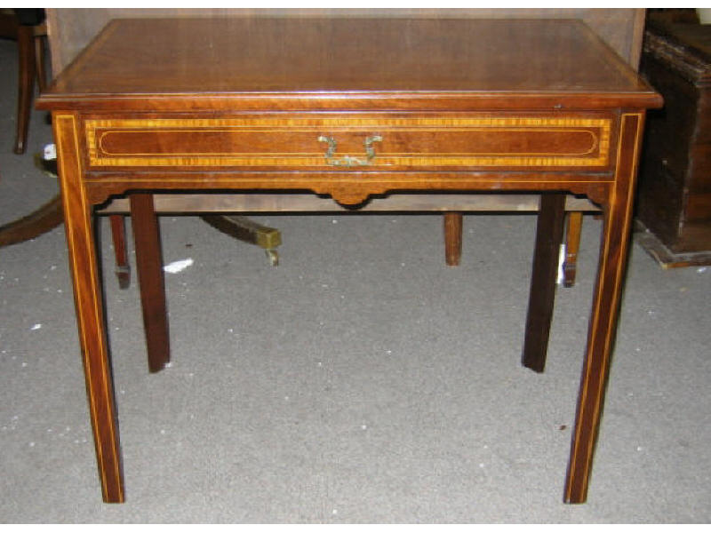 Appraisal: ENGLISH GEORGE III MAHOGANY SIDE TABLE Rectangular top crossbanded in