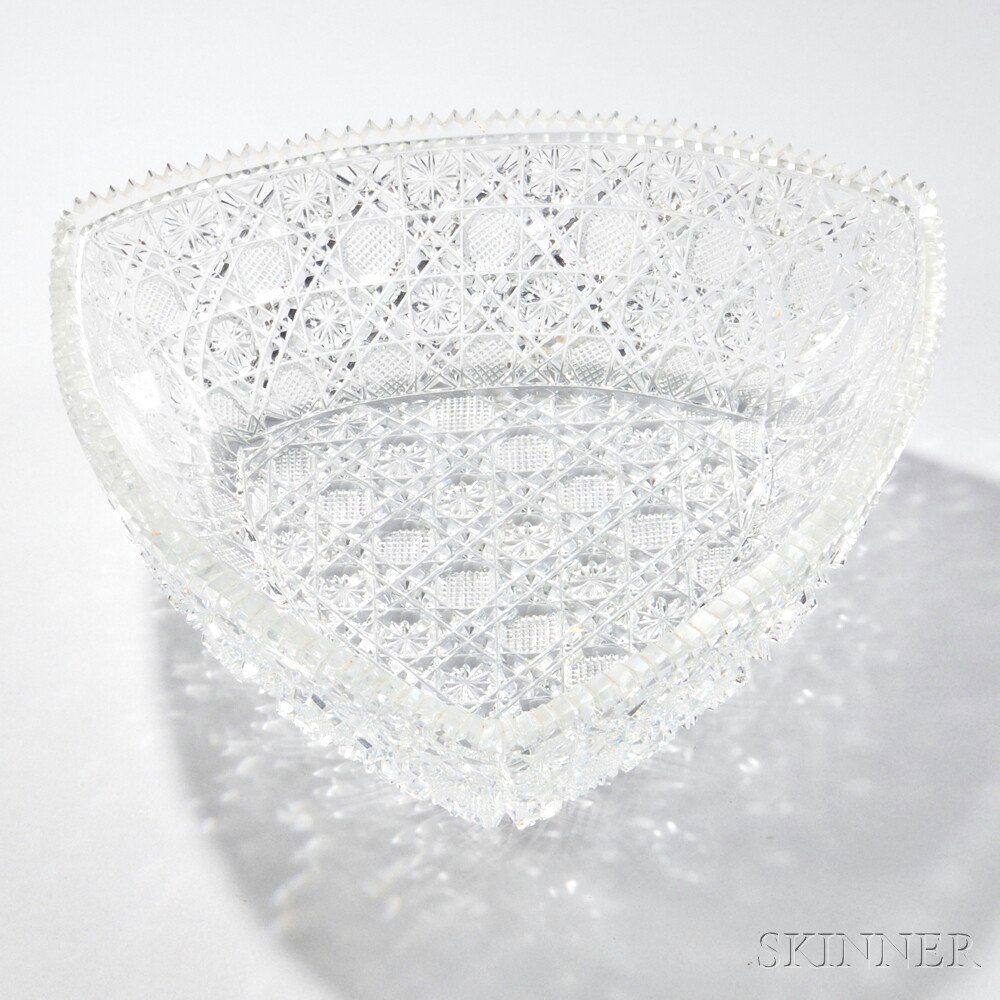 Appraisal: American Brilliant-cut Colorless Glass Bowl late th early th century