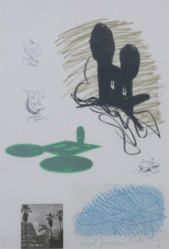 Appraisal: CLAES OLDENBURG American b NOTES MICKEY MOUSE signed in pencil