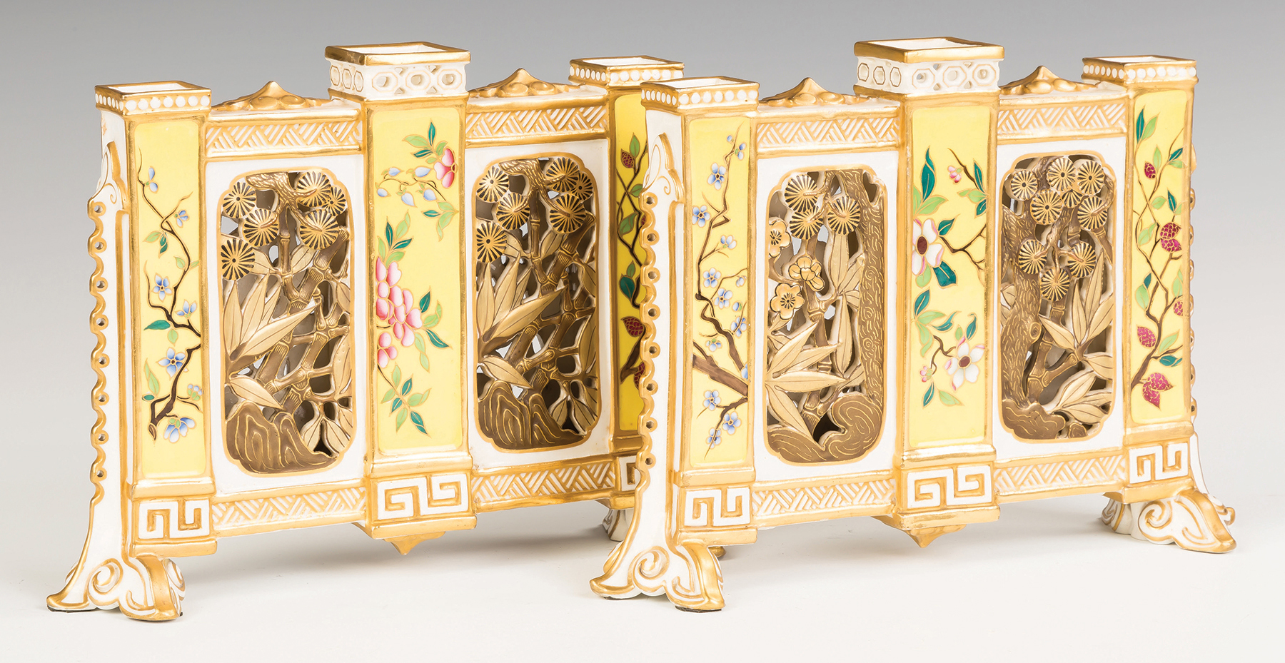 Appraisal: Royal Worcester Aesthetic Period Vases th century Hand painted and