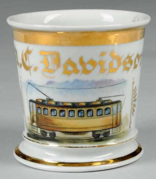 Appraisal: Electric Trolley Car Shaving Mug Description Marked with the name