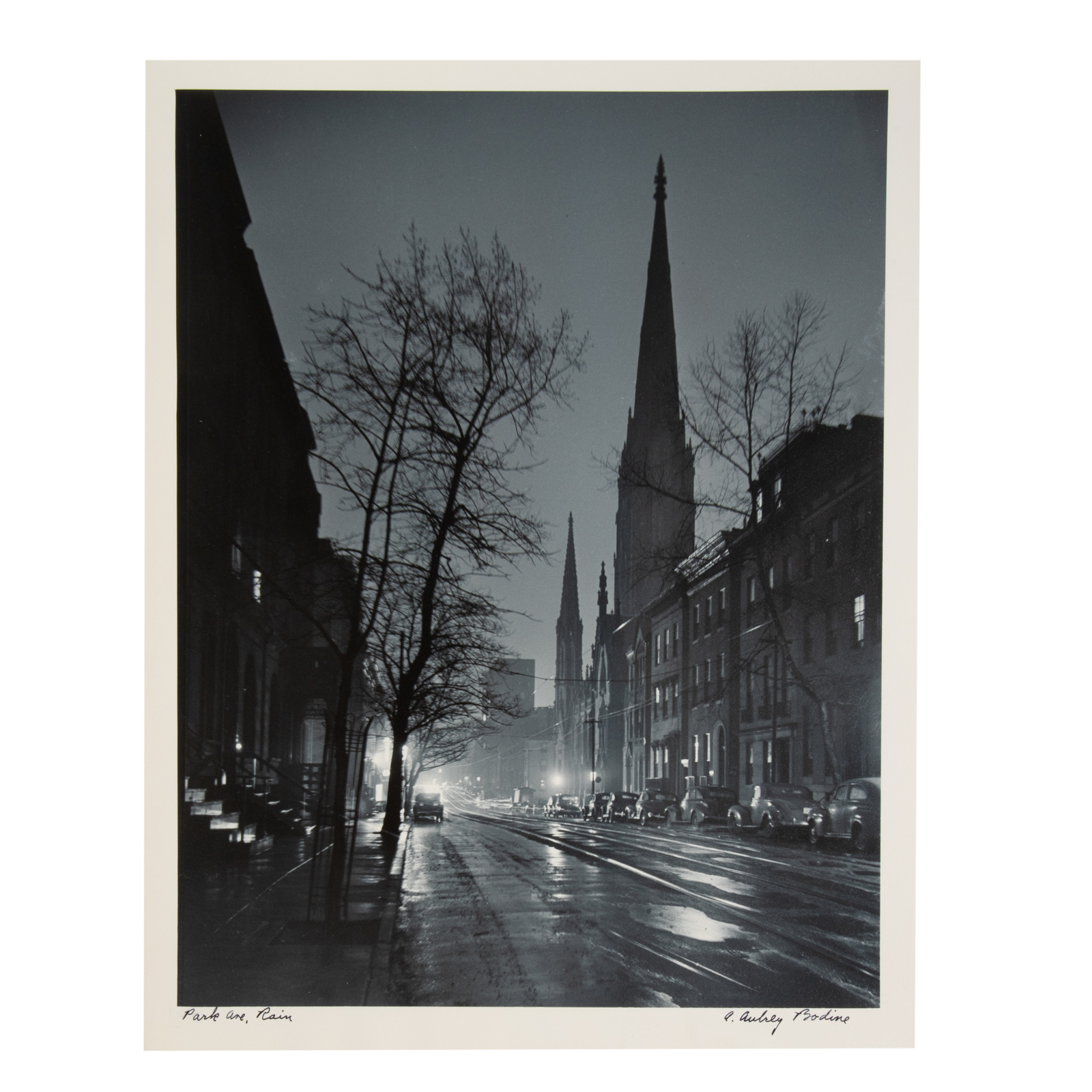 Appraisal: A AUBREY BODINE PARK AVE -RAIN American - Gelatin silver