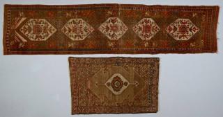 Appraisal: Caucasian Rugs incl Runner Two Caucasian carpets st item Caucasian