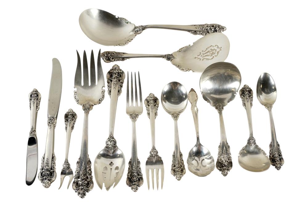 Appraisal: WALLACE 'GRANDE BAROQUE' STERLING FLATWARE SERVICEwith maker's marks further marked