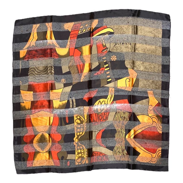 Appraisal: Pablo Picasso Silk Scarf Pablo Picasso Silk Scarf Measures inches