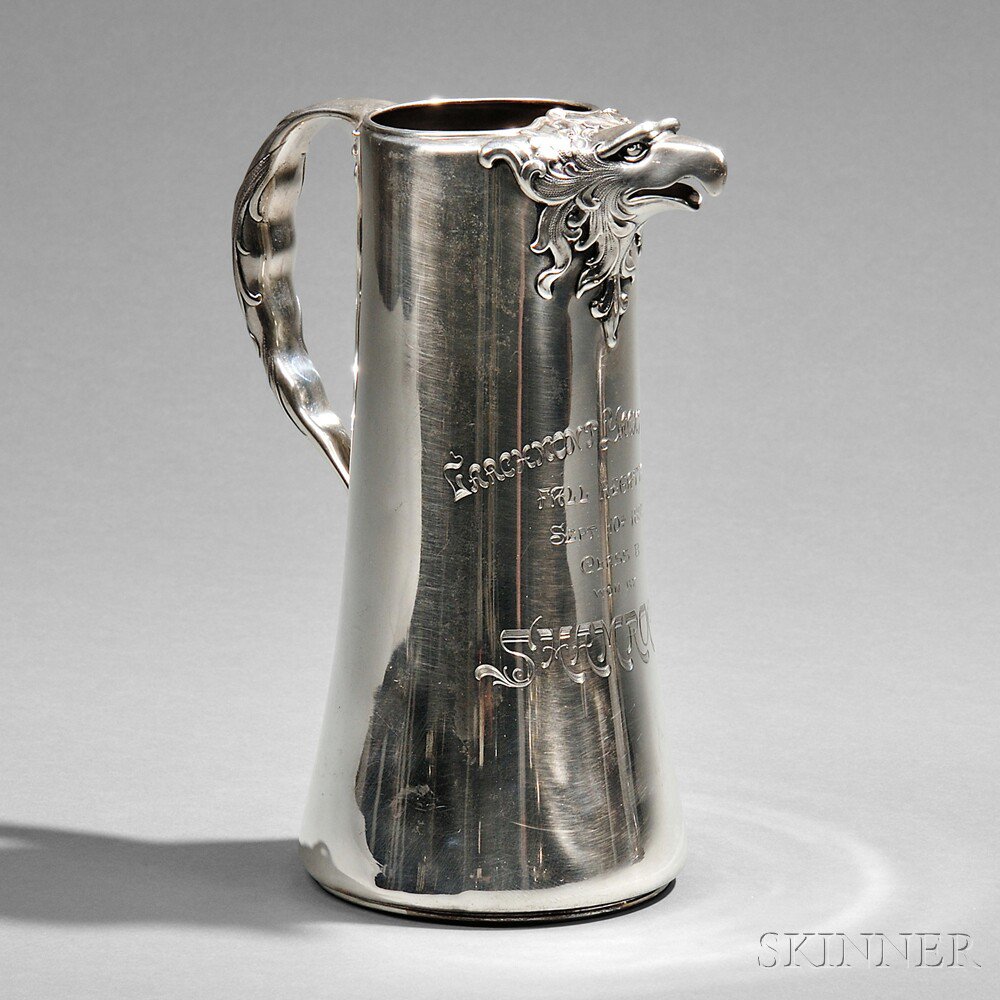 Appraisal: Whiting Sterling Silver Larchmont Yacht Club Trophy Pitcher New York