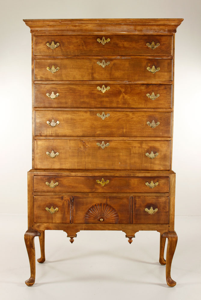 Appraisal: - New Hampshire Highboy Circa - New Hampshire diminutive maple