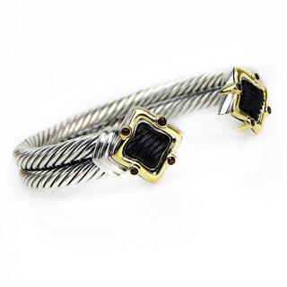 Appraisal: David Yurman Ruby Carved Back Onyx Karat Yellow Gold and