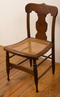 Appraisal: E th C Figured Maple Child's Hitchcock Chair Second quarter