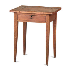 Appraisal: A Federal One-Drawer Cherrywood Work Table th Century Height x