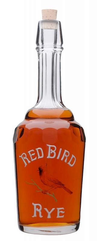 Appraisal: Red Bird Rye Enameled Back Bar Bottle Beautiful image of