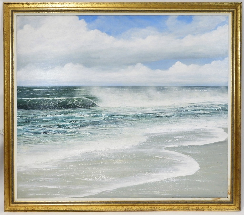 Appraisal: BARBARA J COCKER A C SEASCAPE PAINTING Massachusetts New Jersey