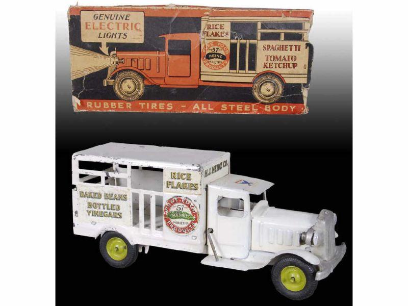 Appraisal: Pressed Steel Metalcraft Heinz Pickle Truck Toy wi Description ''