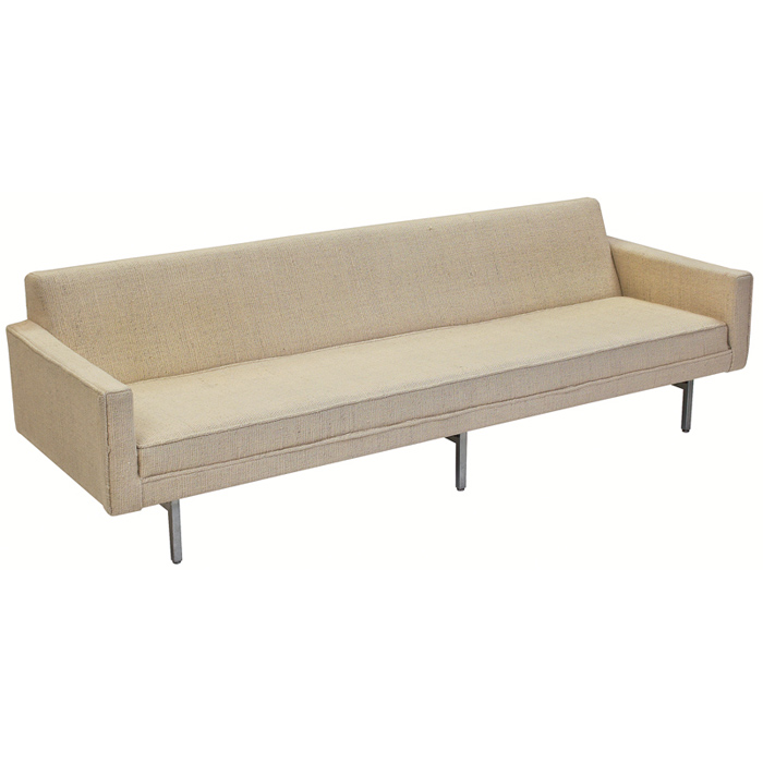 Appraisal: George Nelson sofa by Herman Miller s off-white wool upholstery