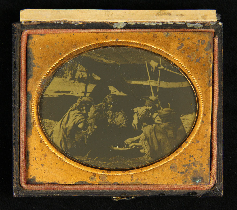 Appraisal: - Tintype of Native Americans Early tintype of five Native