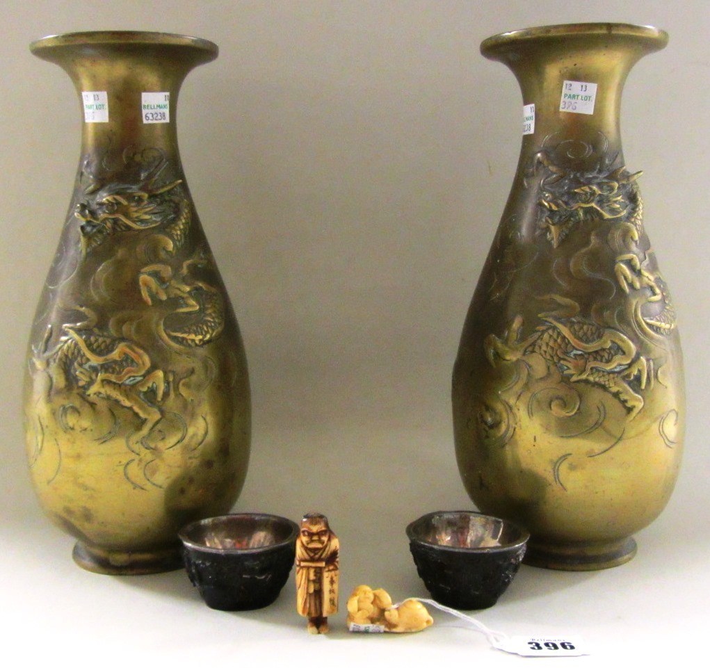 Appraisal: A group of Oriental items th century comprising A Japanese