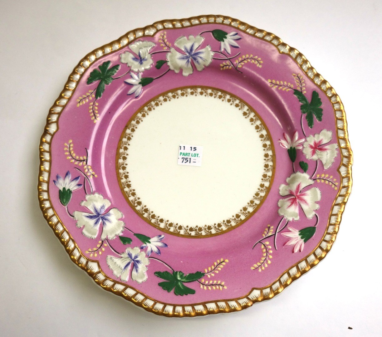 Appraisal: A set of eight Spode Felspar porcelain plates circa each