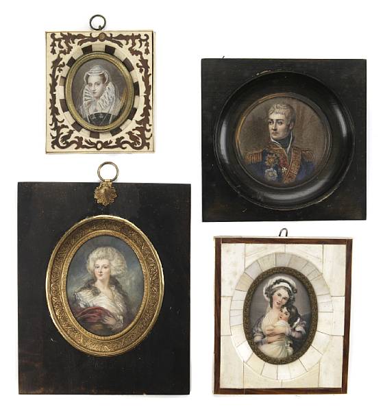 Appraisal: Property of various owners two in ebonized frames and two