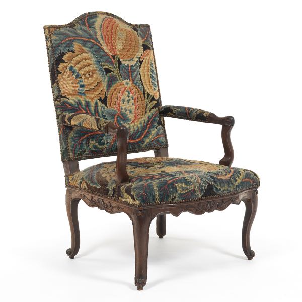 Appraisal: FRENCH R GENCE GOBELIN ARMCHAIR TH CENTURY x x Upholstered