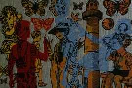 Appraisal: David Bromley born Untitled tapestry x cm