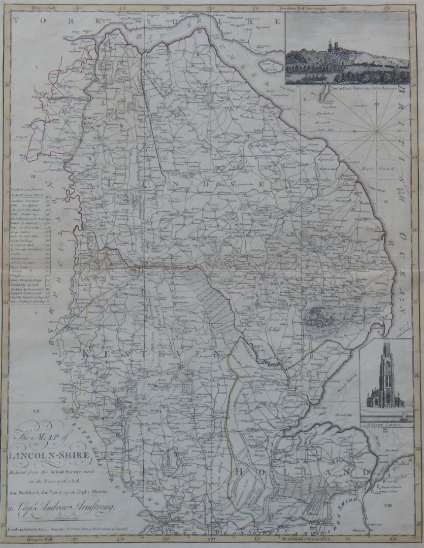 Appraisal: After Captain Andrew Armstrong Map of Lincolnshire from the annual