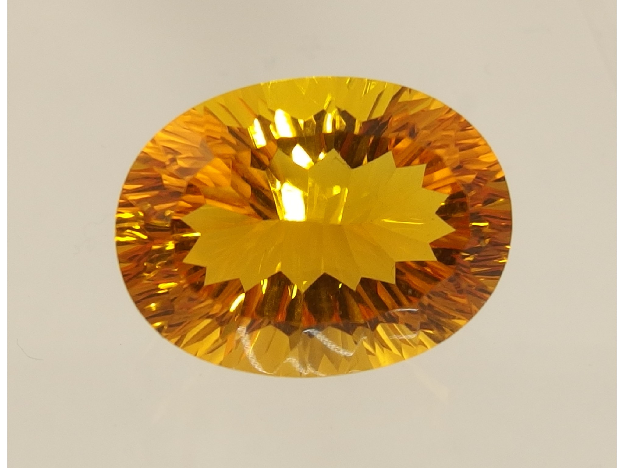 Appraisal: An oval cut orange citrine of approx cts