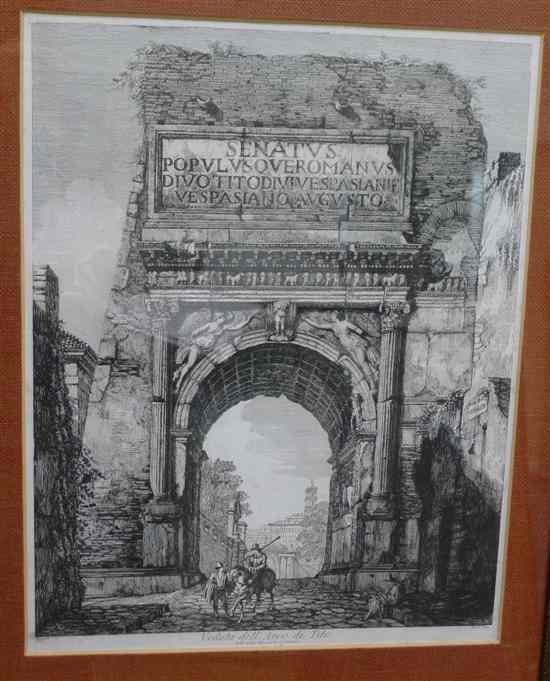 Appraisal: Luigi Rossini - thirteen engravings Views of Rome x in