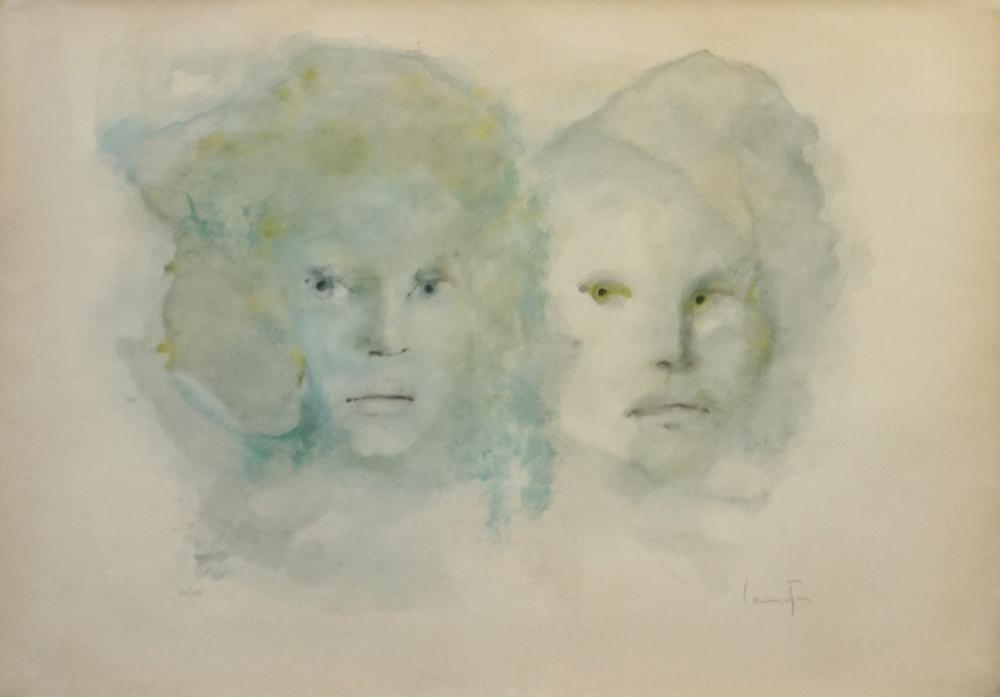 Appraisal: LEONOR FINI ARGENTINE FRENCH - DOUBLE PORTRAIT SIGNED LITHOGRAPH AND