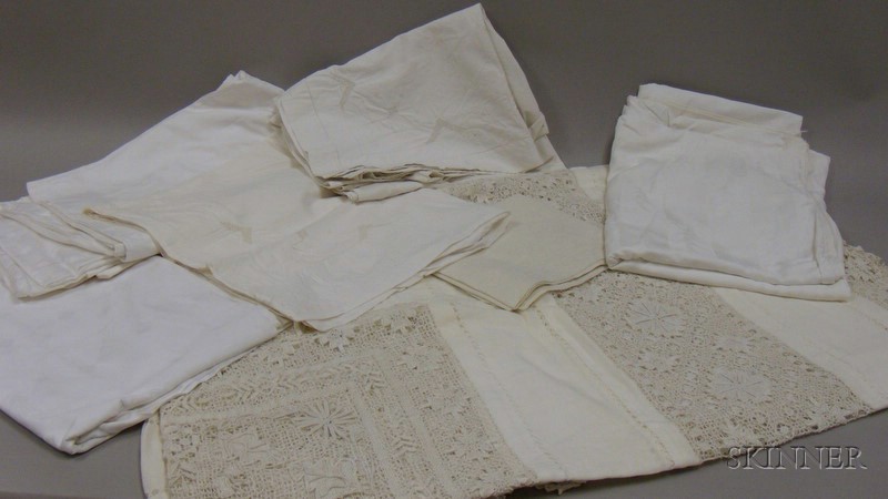 Appraisal: Small Group of Assorted Early th Century Household Linens including