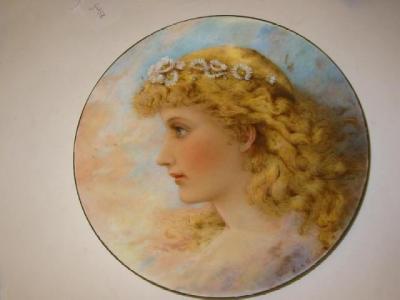 Appraisal: A LATE VICTORIAN CHINA CABINET PLATE painted by Edith Maplestree