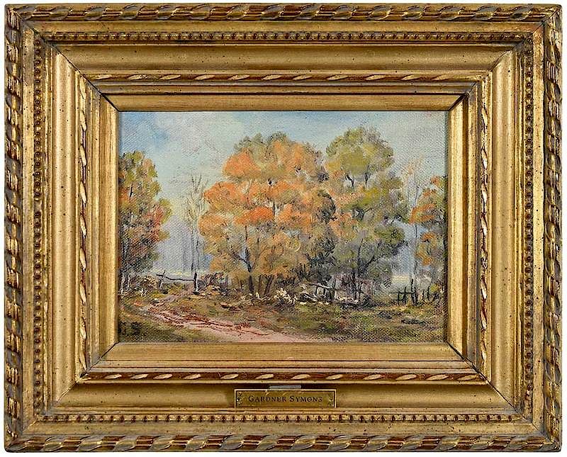 Appraisal: George Gardner Symons American - Fall landscape initialed lower left