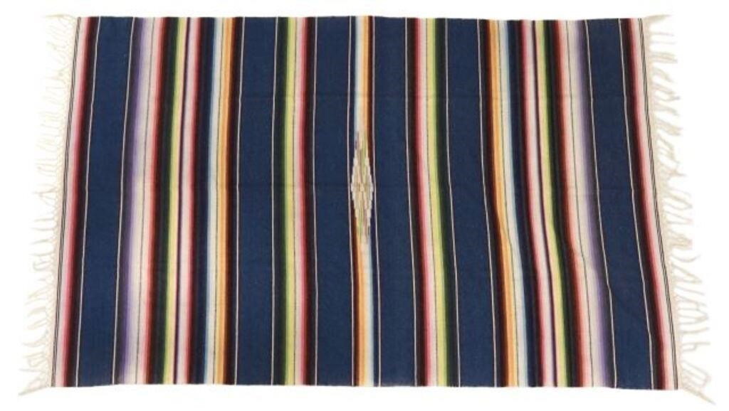 Appraisal: Mexican wool and silk Saltillo Serape blanket th c with