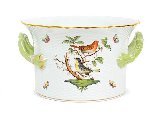 Appraisal: A Herend Porcelain Jardiniere Height x width inches A Herend