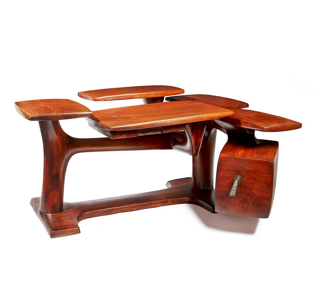 Appraisal: Eben W Haskell Lynn McLarty and Michael Kirchner Walnut Desk