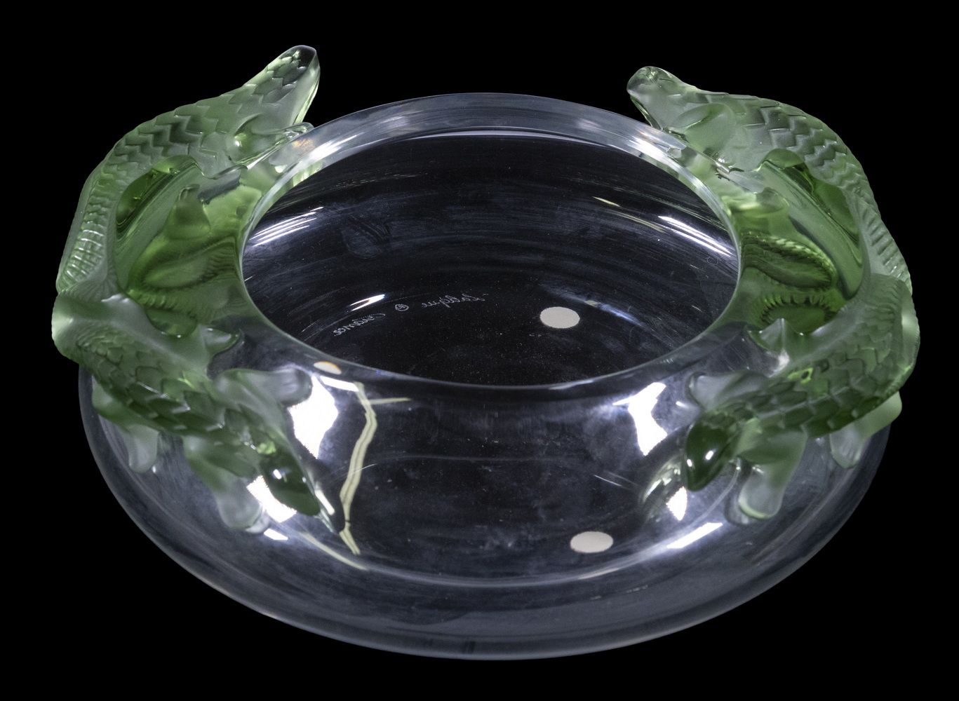 Appraisal: LALIQUE BAMAKO ART GLASS BOWL French Art Glass Bowl in