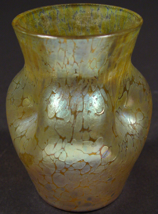 Appraisal: Loetz style iridescent glass vase cm high