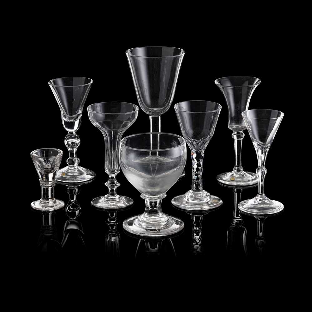 Appraisal: EIGHT VARIOUS GEORGIAN GLASSES LATE TH CENTURY including a large