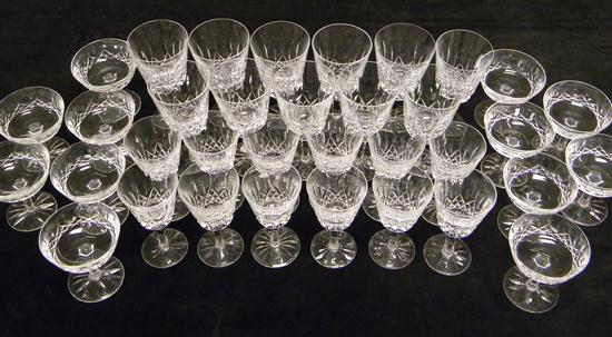 Appraisal: Waterford piece stemware service ''Lismore'' pattern including eleven water goblets