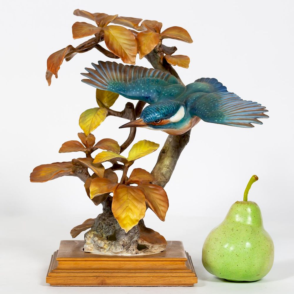 Appraisal: Dorothy Doughty Kingfisher with Original Box Dorothy Doughty Italian -