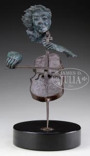 Appraisal: PAUL FAIRLEY Canadian - THE CELLO PLAYER Bronze Signed on