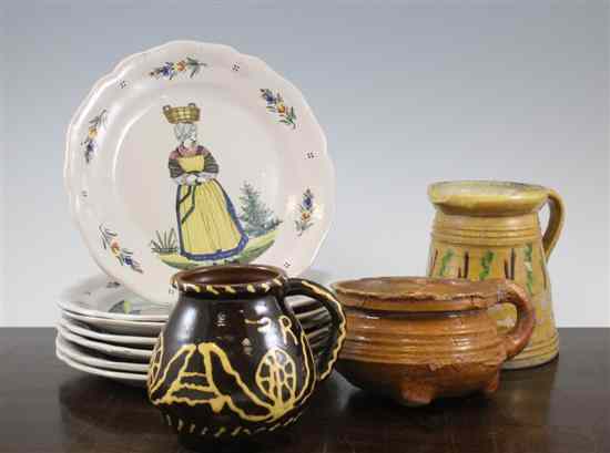 Appraisal: A set of seven Quimper faience plates late th early