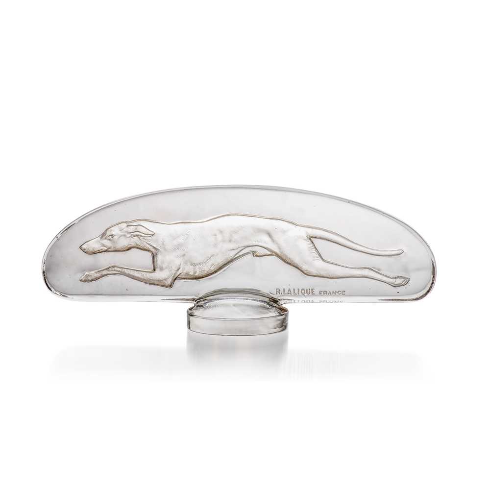 Appraisal: REN LALIQUE FRENCH - LEVRIER CAR MASCOT NO designed clear