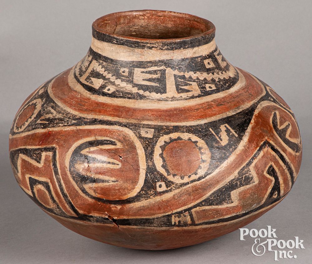 Appraisal: Large polychrome Tonto Basin geometric olla Large polychrome Tonto Basin