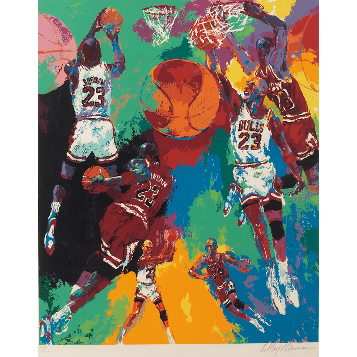 Appraisal: LeRoy Neiman American b Michael Jordan c screenprint x pencil