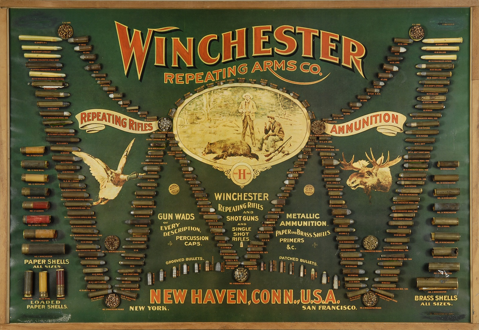 Appraisal: COPY OF A WINCHESTER MODEL SINGLE W CARTRIDGE BOARD Circa