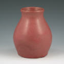 Appraisal: Unmarked Arts Crafts vase with thick matte red glaze Possibly