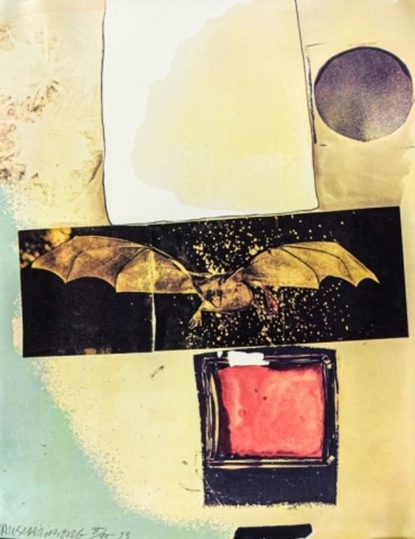 Appraisal: Robert Rauschenberg American - Offset lithograph and screenprint titled Rays